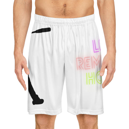 Mga Short sa Basketbol: Baseball White 