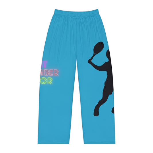 Pambabaeng Pajama Pants: Tennis Turquoise 