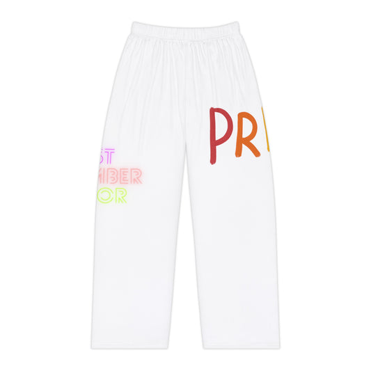 Women's Pajama Pants: LGBTQ Pride White