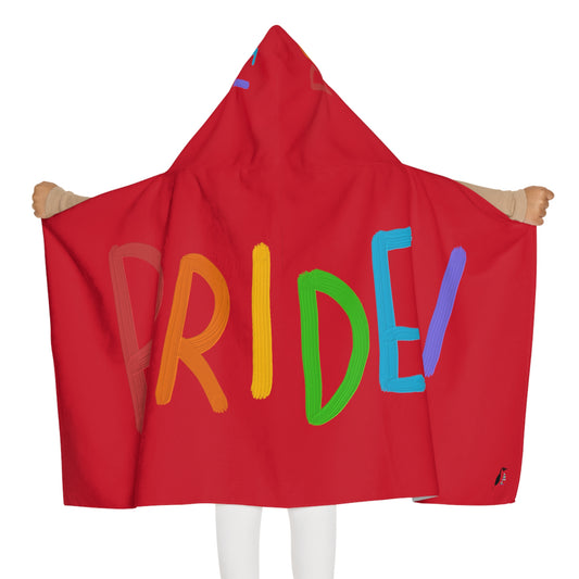 Youth Hooded Towel: LGBTQ Pride Dark Red