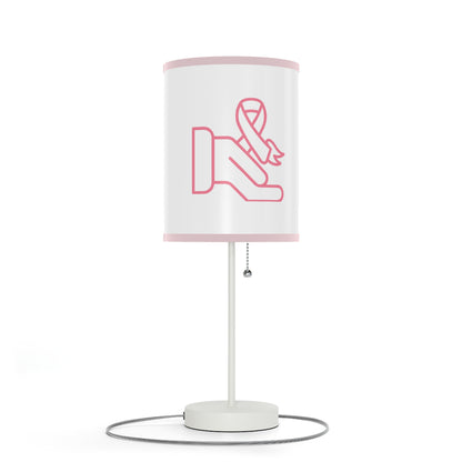 Lamp on a Stand, US|CA plug: Fight Cancer White