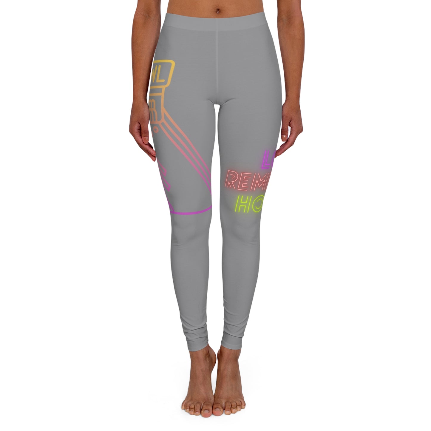 Women's Spandex Leggings: Bowling Grey