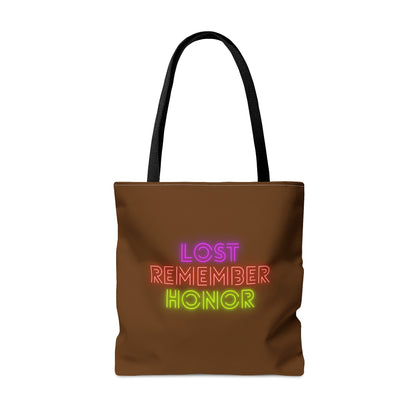 Tote Bag: Crazy Penguin World Logo Brown