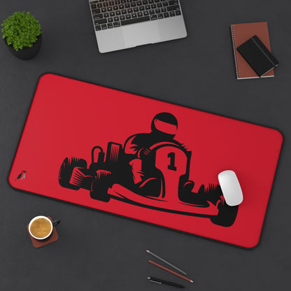 Desk Mat: Racing Dark Red