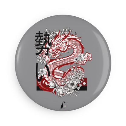 Button Magnet, Round (1 & 10 pcs): Dragons Grey