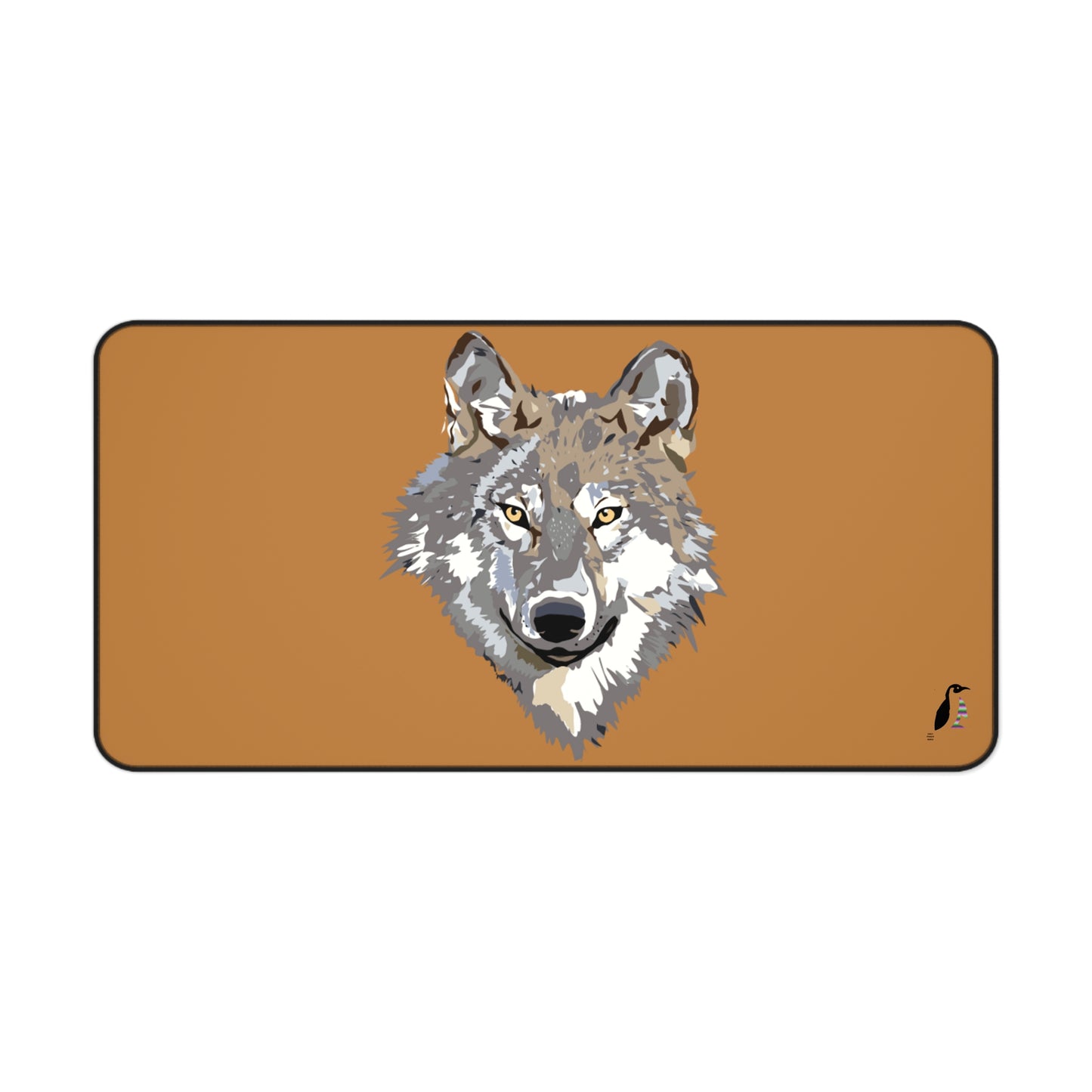 Desk Mat: Wolves Lite Brown