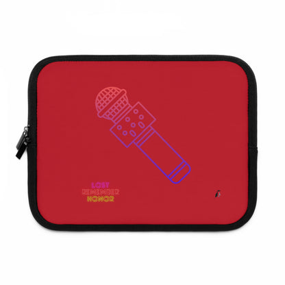 Laptop Sleeve: Music Dark Red