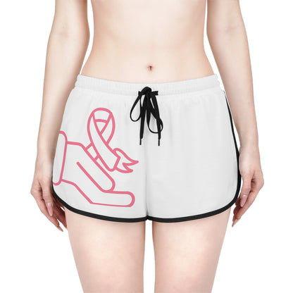 Women's Relaxed Shorts: Fight Cancer White