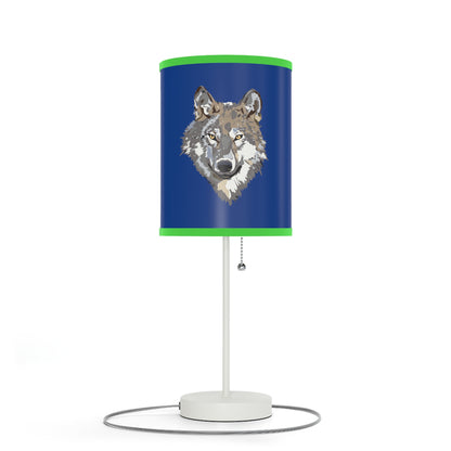 Lamp on a Stand, US|CA plug: Wolves Dark Blue