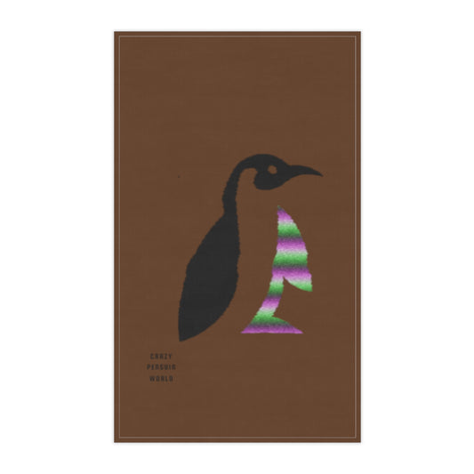 Kitchen Towel: Crazy Penguin World Logo Brown