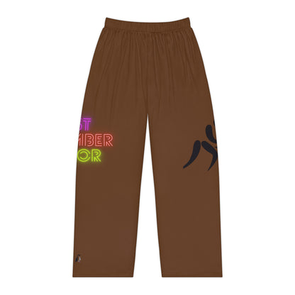 Women's Pajama Pants: Wrestling Brown