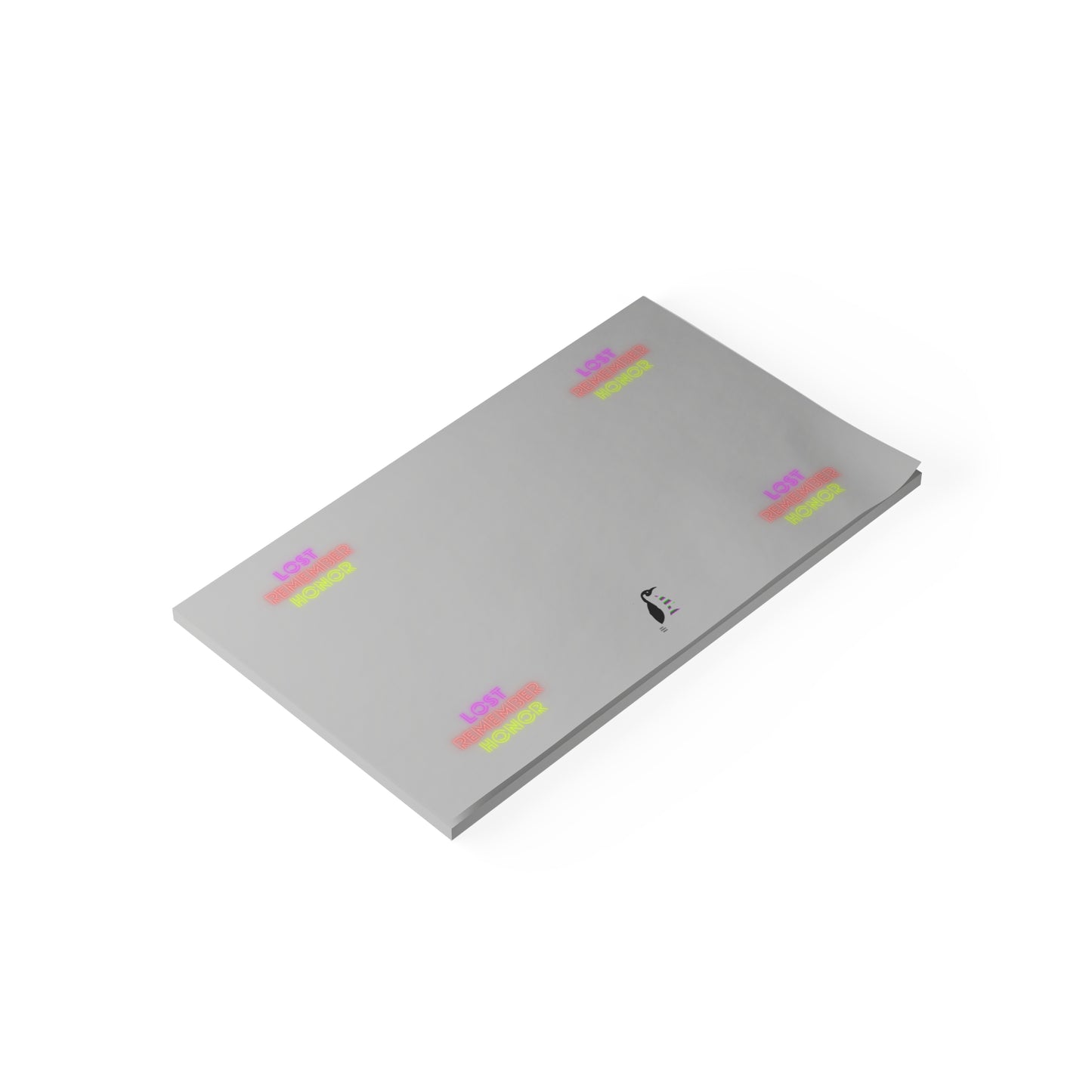 Post-it® Note Pads: Lost Remember Honor Lite Grey