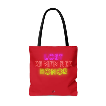 Tote Bag: Weightlifting Dark Red