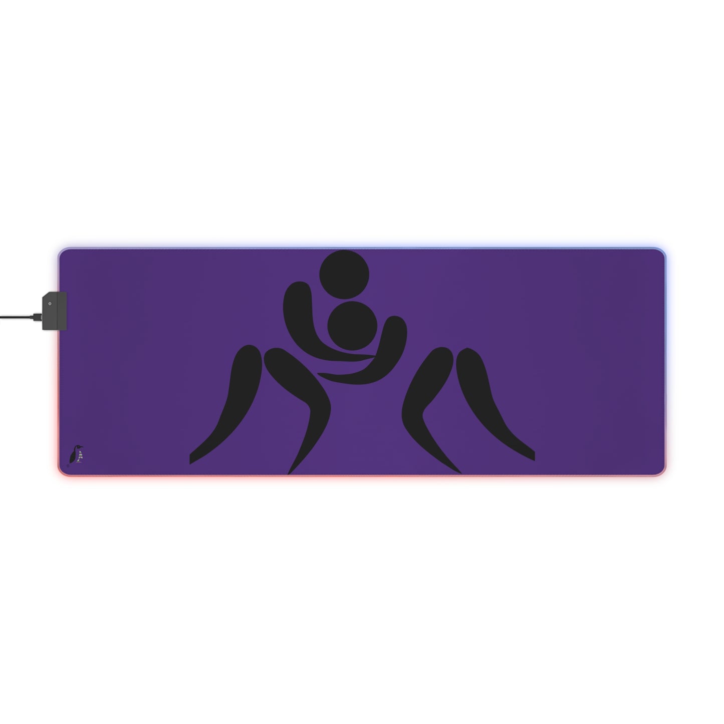 LED Gaming Mouse Pad: Wrestling Purple