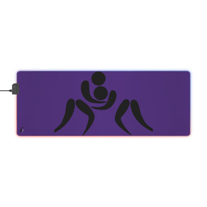 LED Gaming Mouse Pad: Wrestling Purple