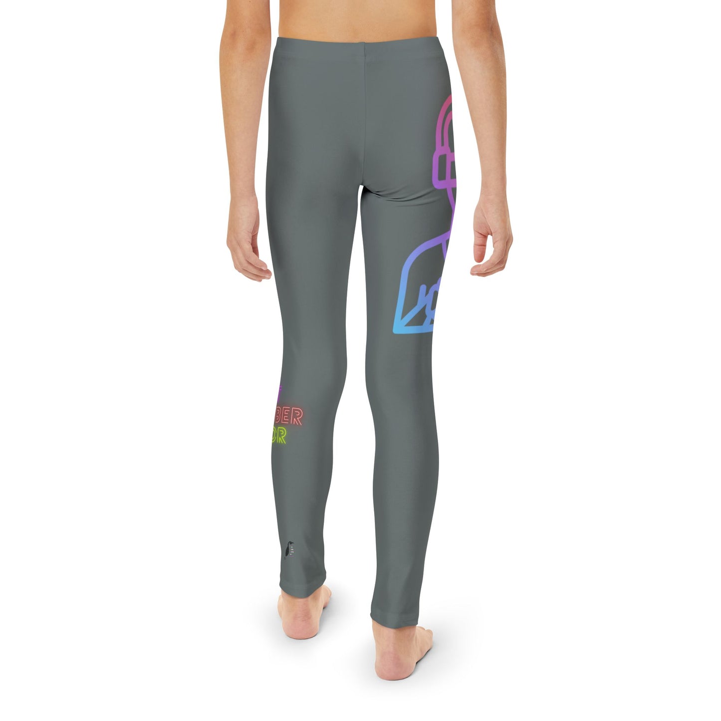 Youth Full-Length Leggings: Gaming Dark Grey