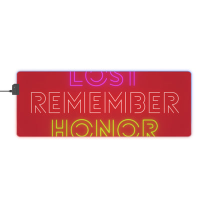 LED Gaming Mouse Pad: Lost Remember Honor Dark Red