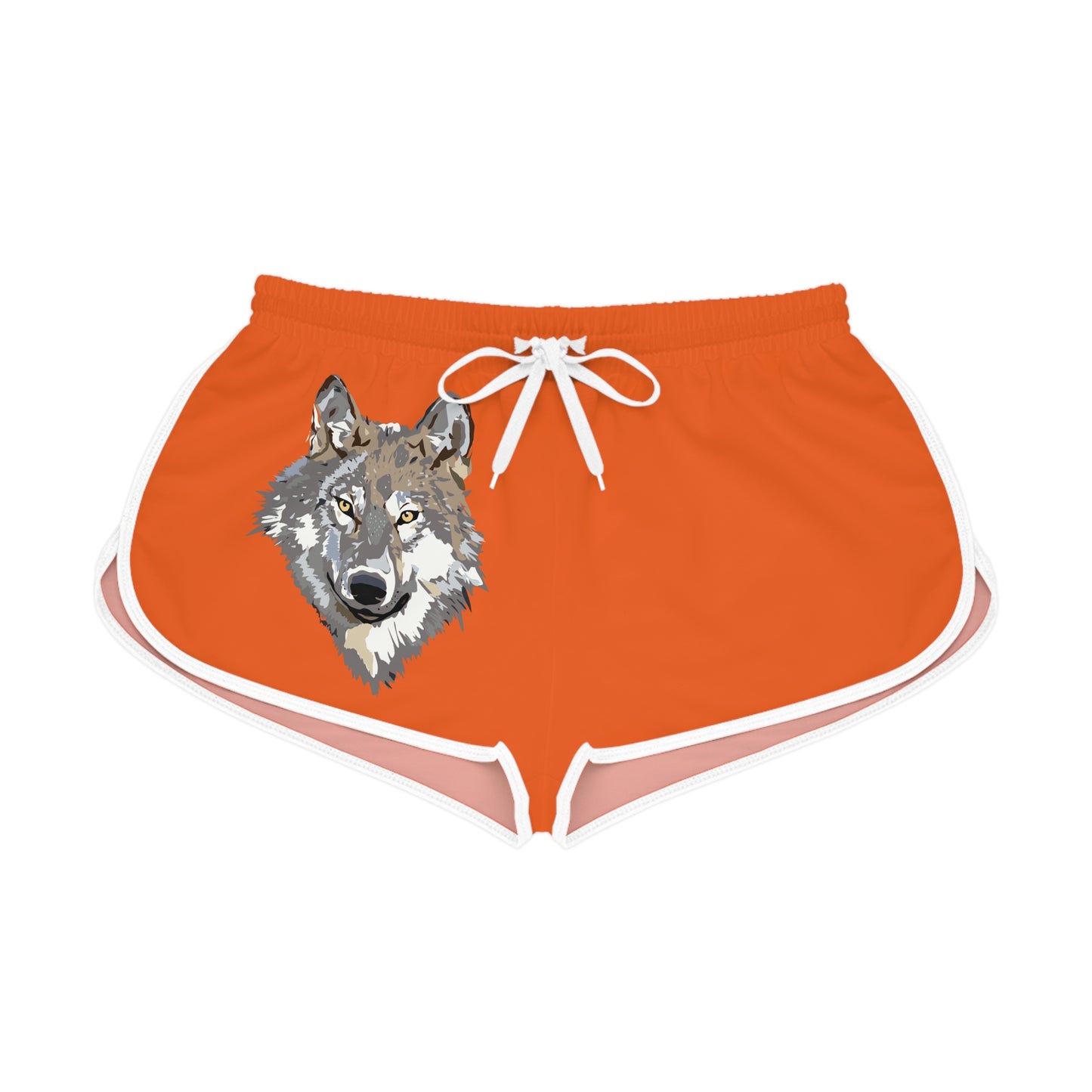 Women's Relaxed Shorts: Wolves Orange