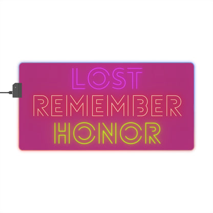 LED Gaming Mouse Pad: Lost Remember Honor Pink