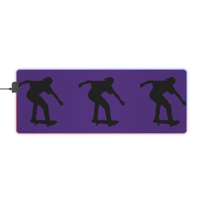 LED Gaming Mouse Pad: Skateboarding Purple