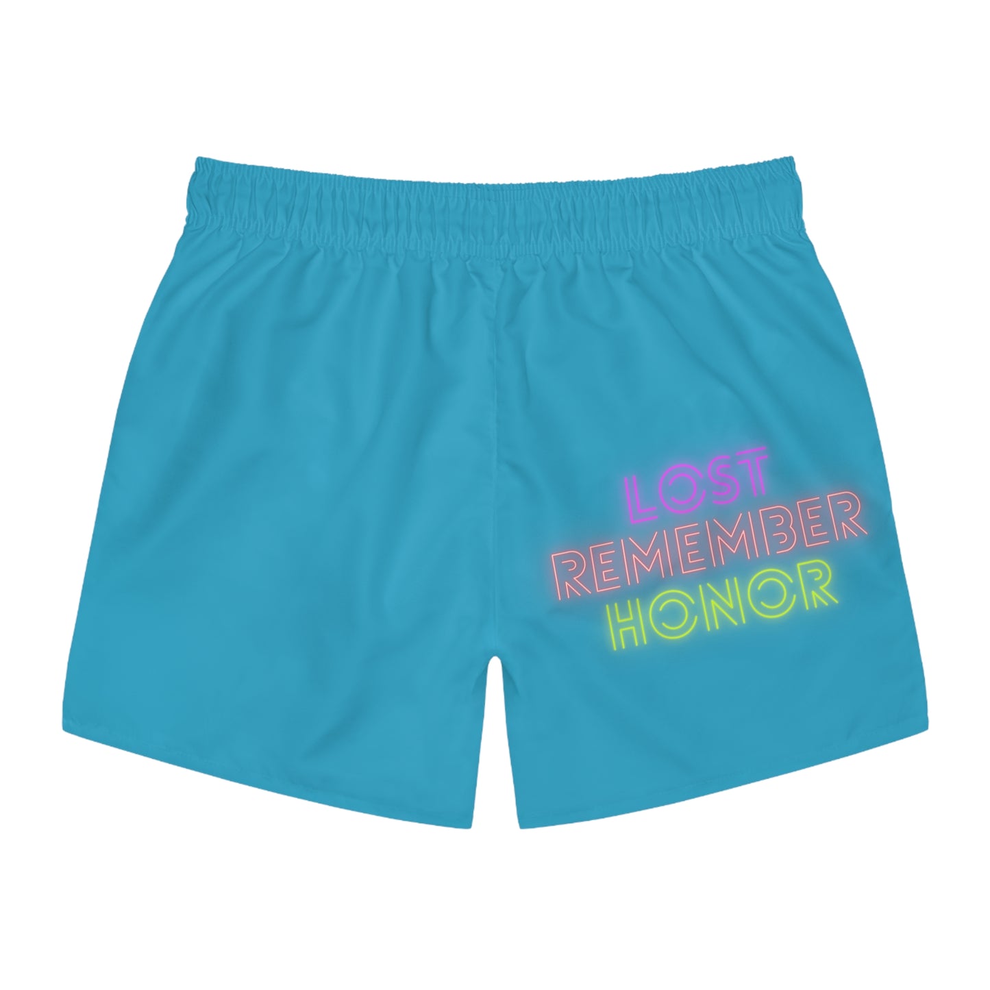 Swim Trunks: Crazy Penguin World Logo Turquoise