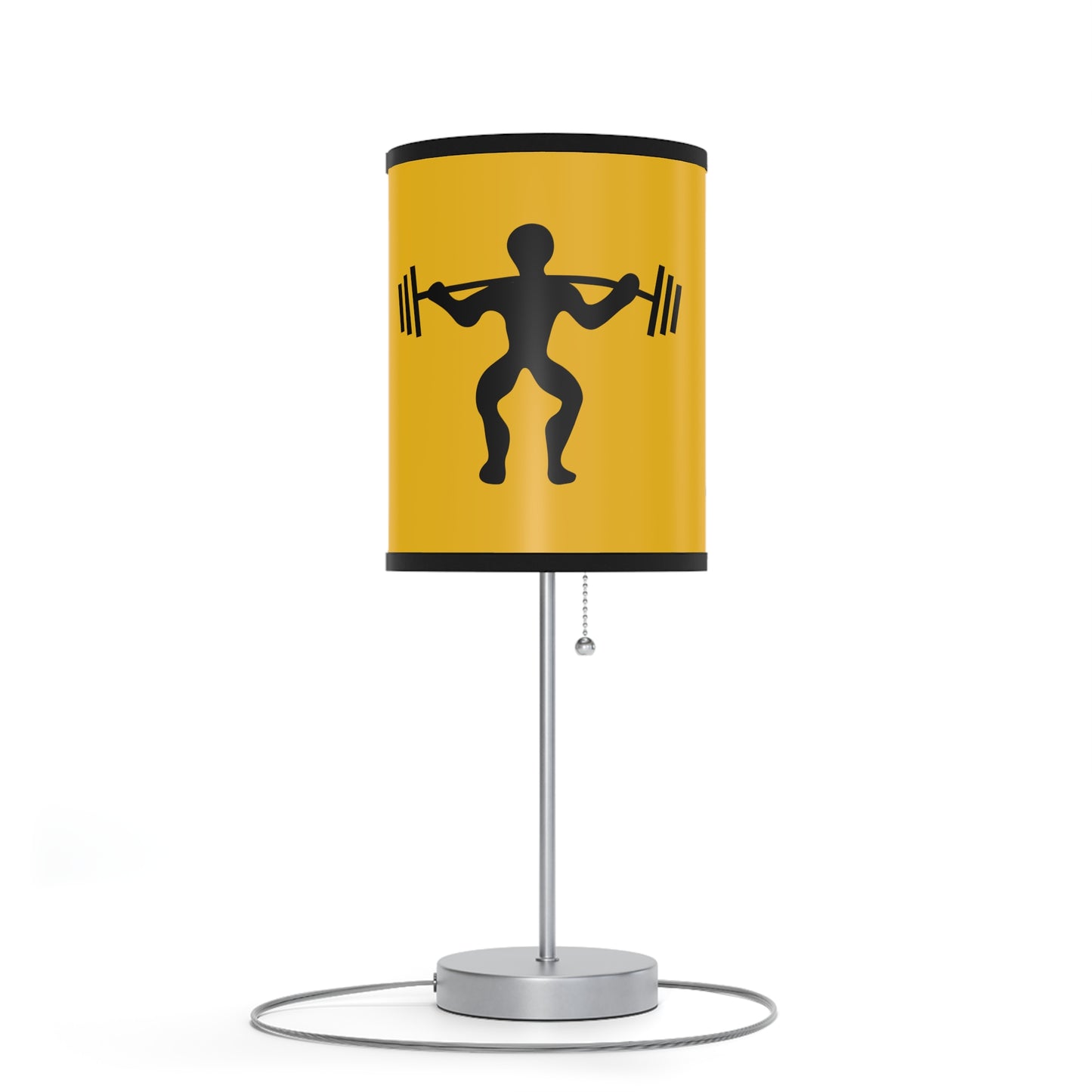 Lamp on a Stand, US|CA plug: Weightlifting Yellow