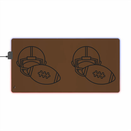 LED Gaming Mouse Pad: Football Brown