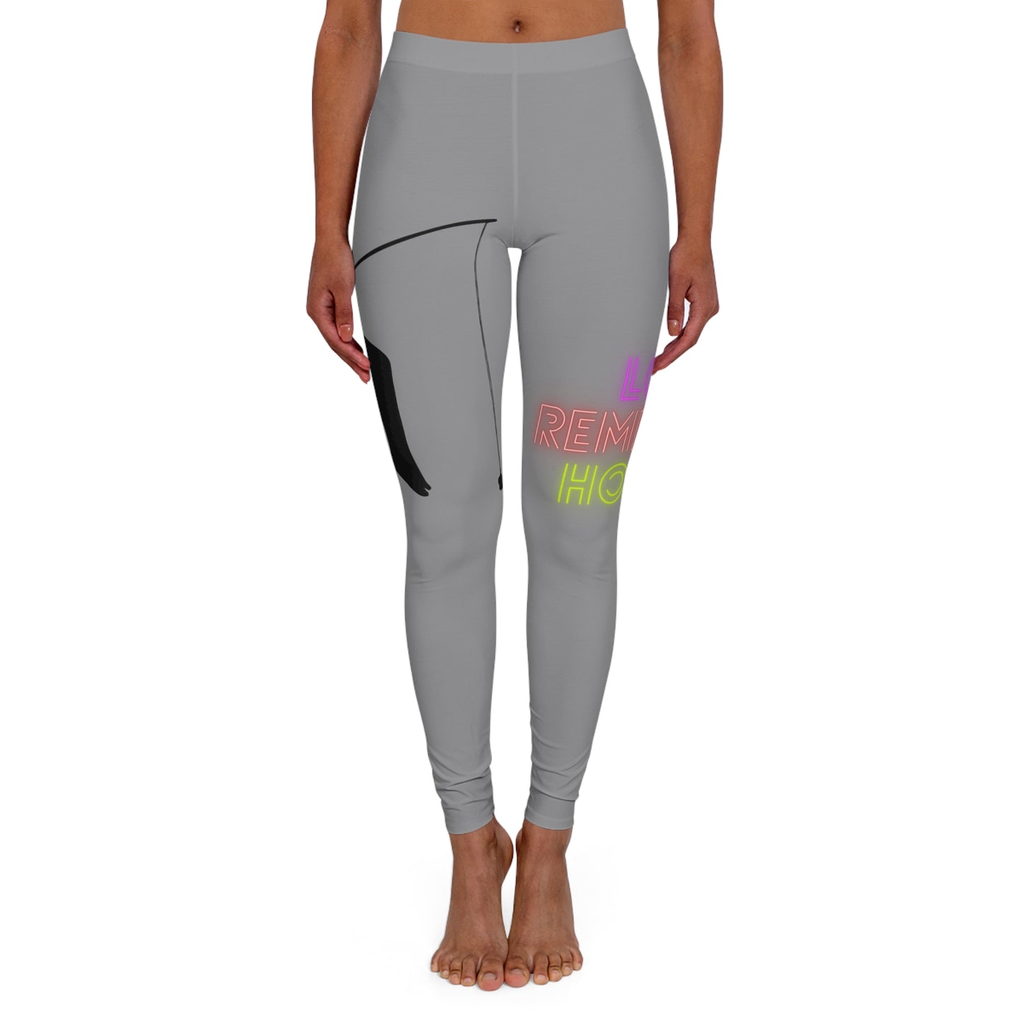 Women's Spandex Leggings: Fishing Grey