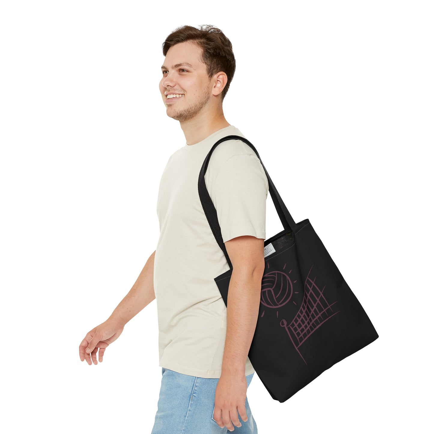 Tote Bag: Volleyball Black