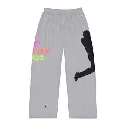 Men's Pajama Pants: Baseball Lite Grey