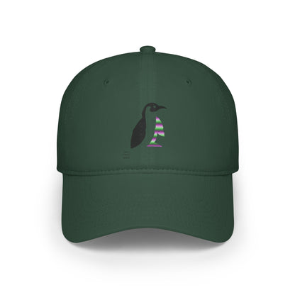 Low Profile Baseball Cap: Crazy Penguin World Logo