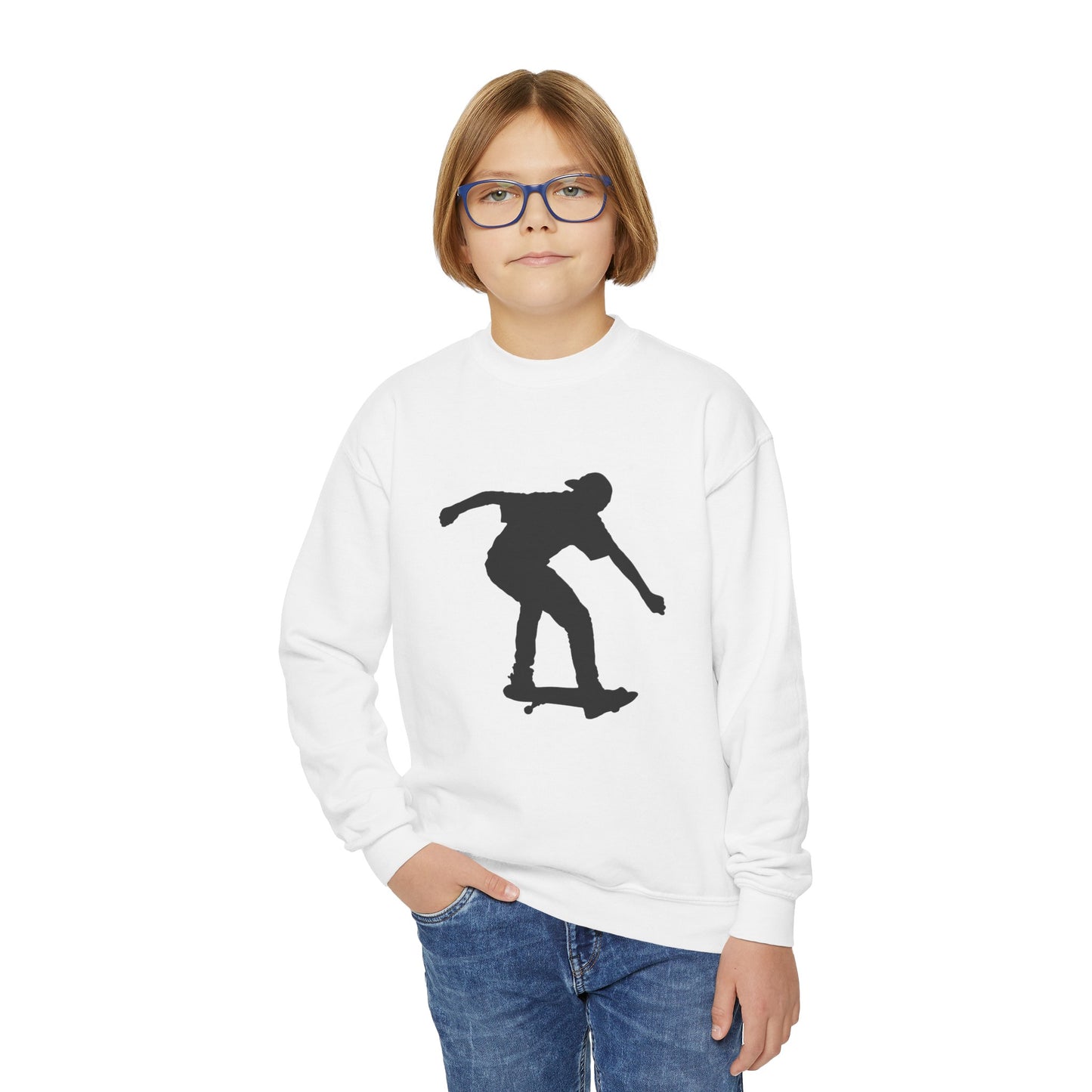 Youth Crewneck Sweatshirt: Skateboarding 