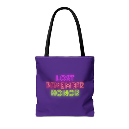 Tote Bag: Crazy Penguin World Logo Purple