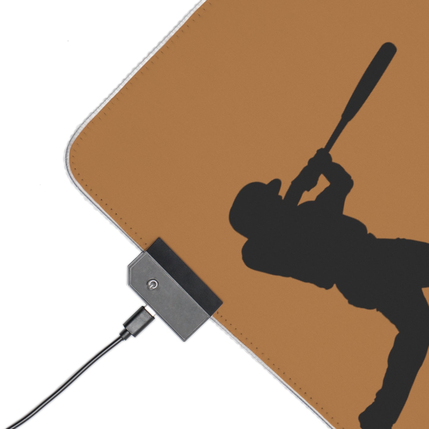 LED Gaming Mouse Pad: Baseball Lite Brown