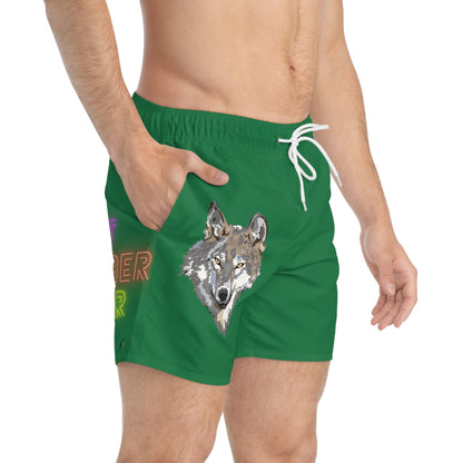 Swim Trunks: Wolves Dark Green