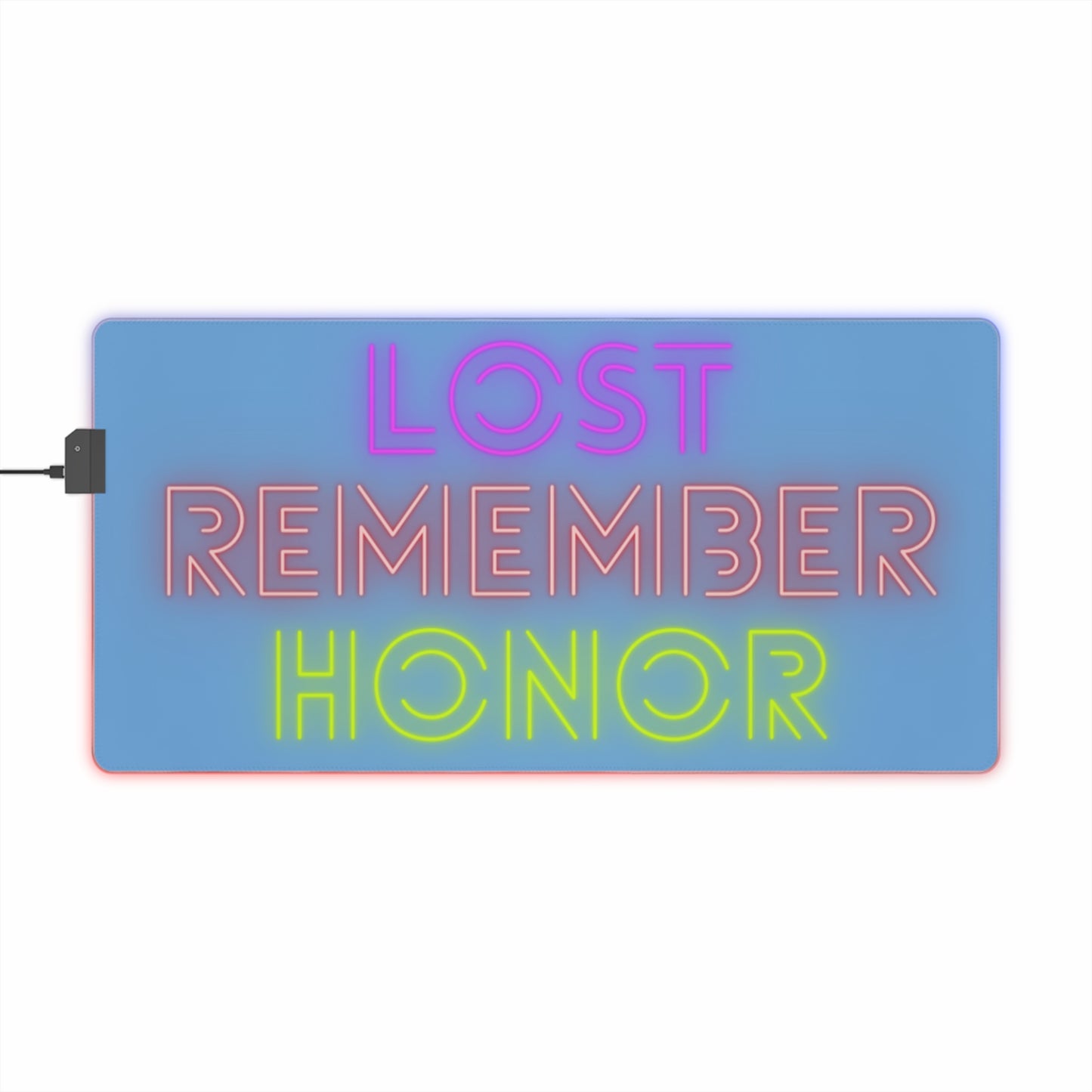 LED Gaming Mouse Pad: Lost Remember Honor Lite Blue