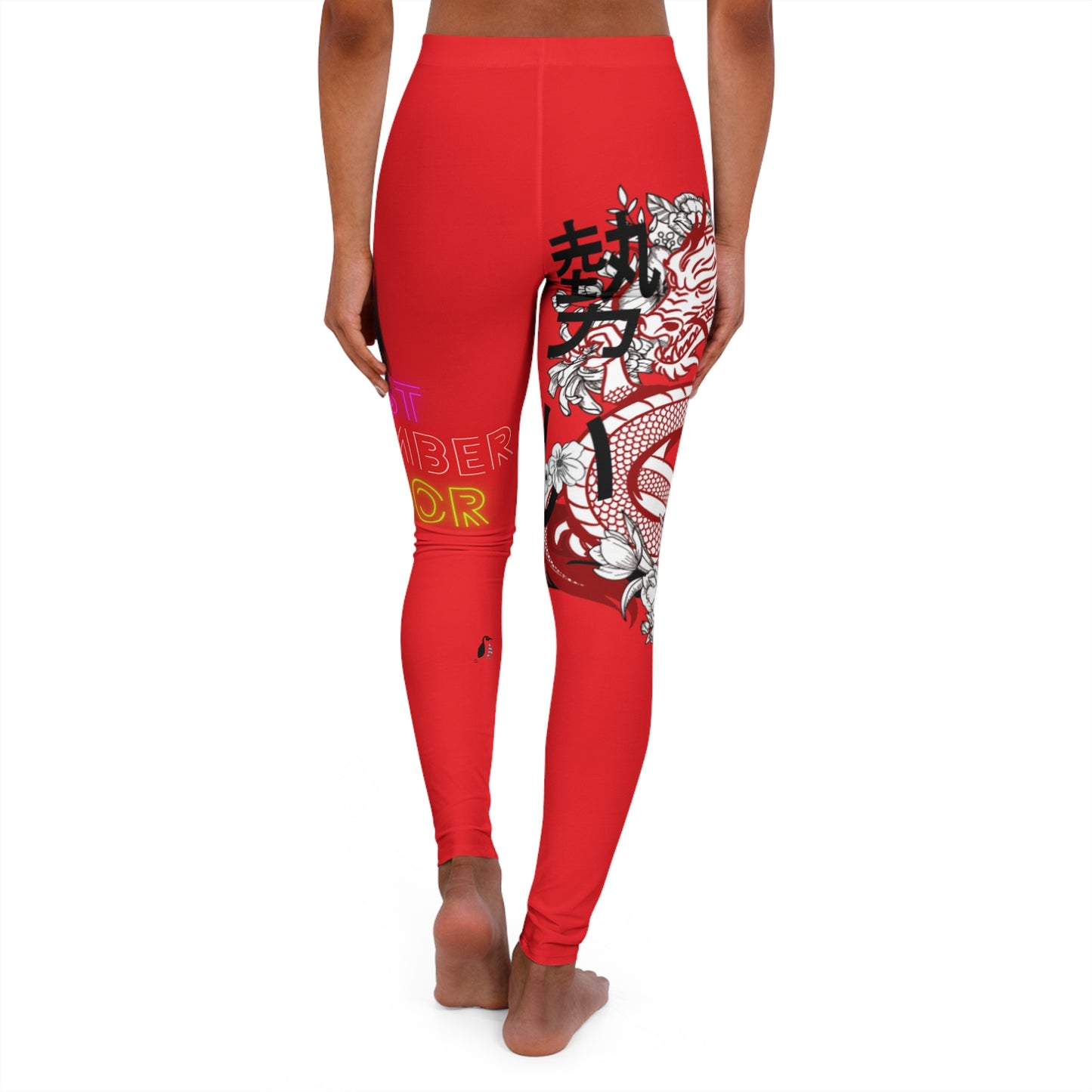 Women's Spandex Leggings: Dragons Red