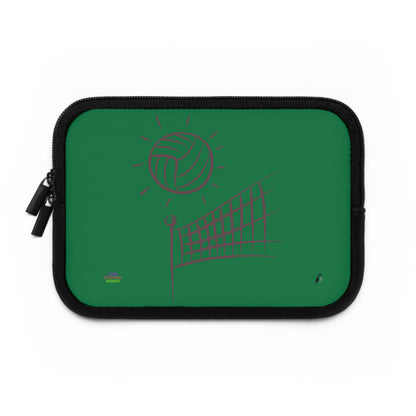 Laptop Sleeve: Volleyball Dark Green