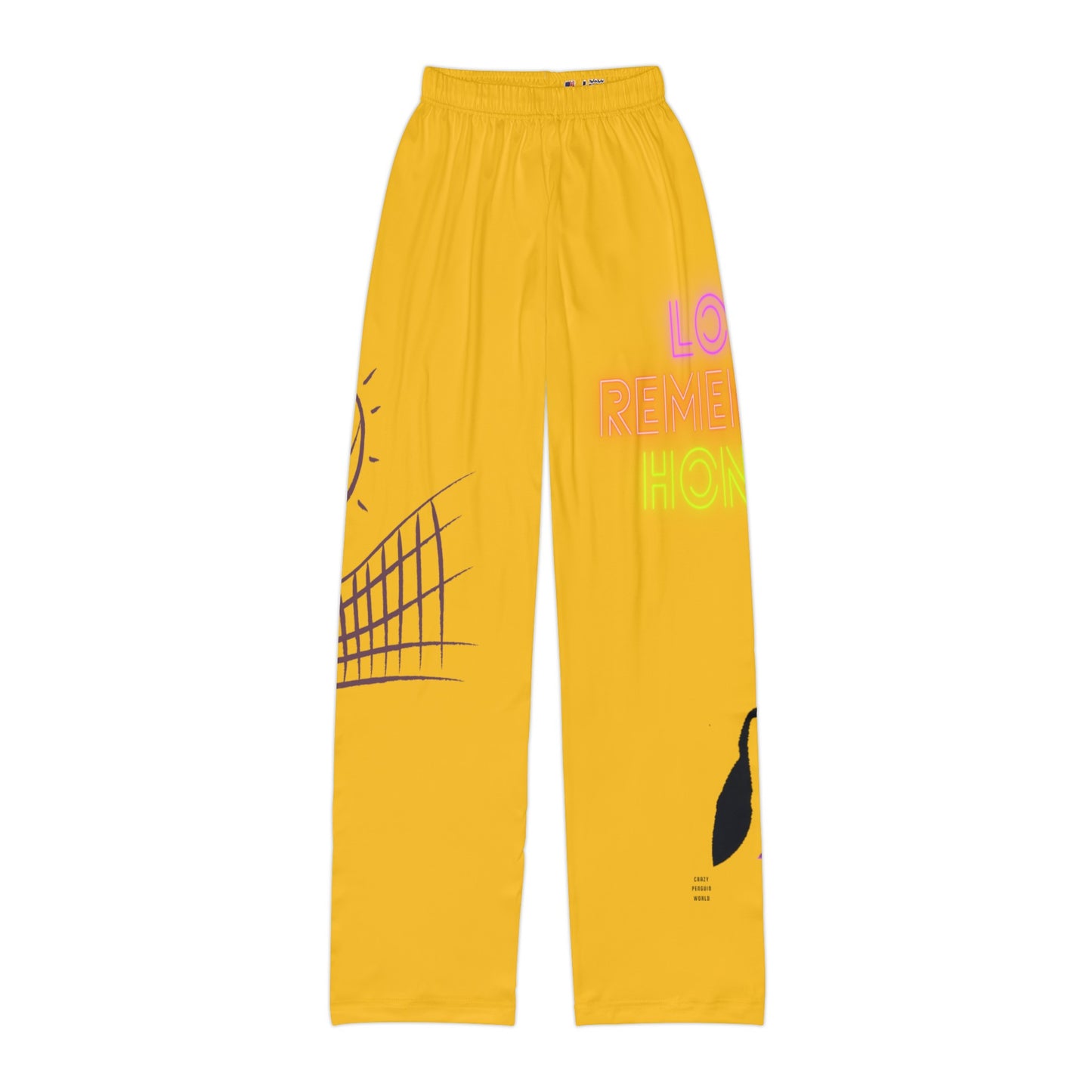 Kids Pajama Pants: Volleyball Yellow