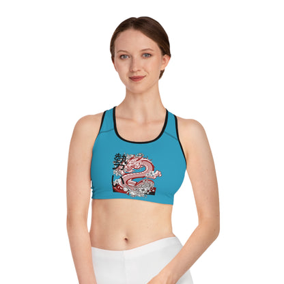 Sports Bra: Dragons Turquoise