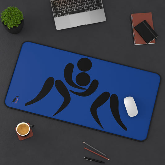 Desk Mat: Wrestling Dark Blue