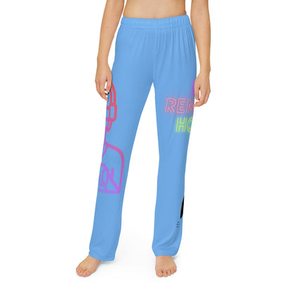 Kids Pajama Pants: Gaming Lite Blue