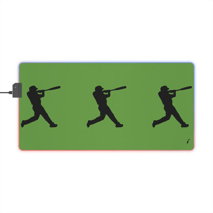 LED Gaming Mouse Pad: Baseball Green