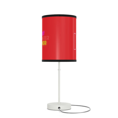 Lamp on a Stand, US|CA plug: Fight Cancer Red