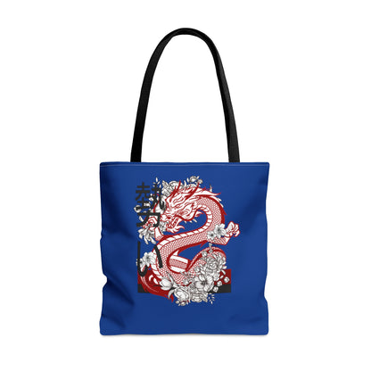 Tote Bag: Dragons Dark Blue