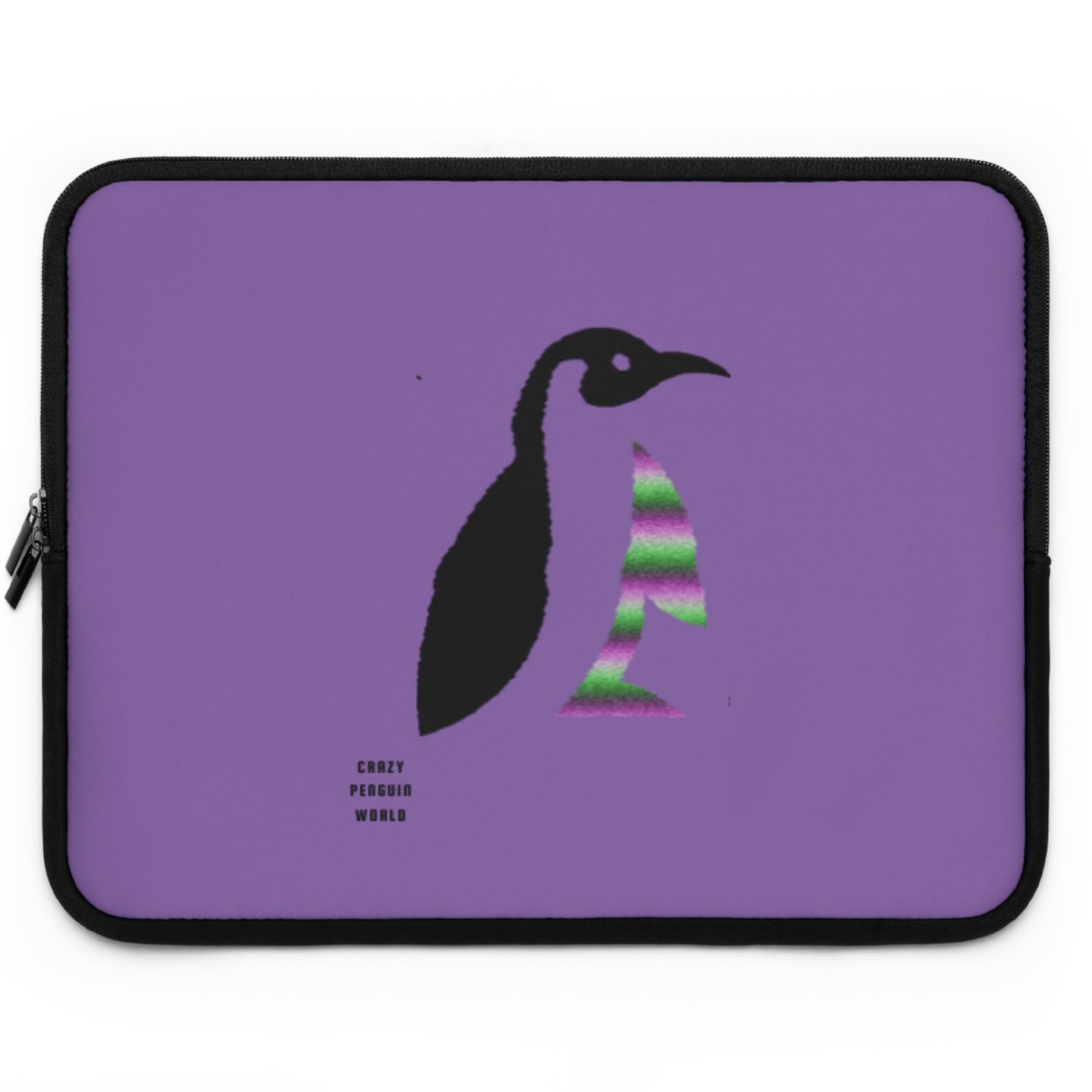 Laptop Sleeve: Crazy Penguin World Logo Lite Purple