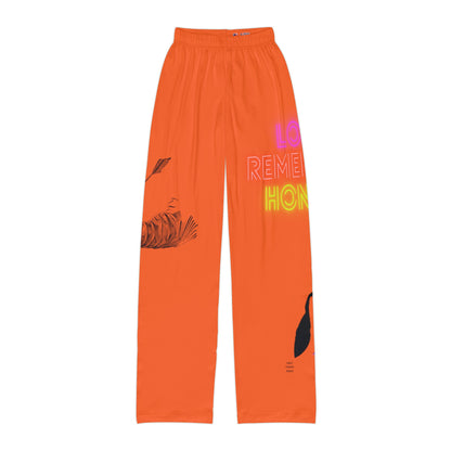 Kids Pajama Pants: Writing Orange