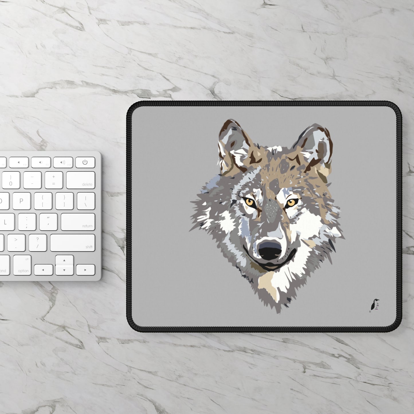 Gaming Mouse Pad: Wolves Lite Grey