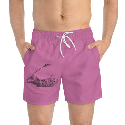 Swim Trunks: Writing Lite Pink