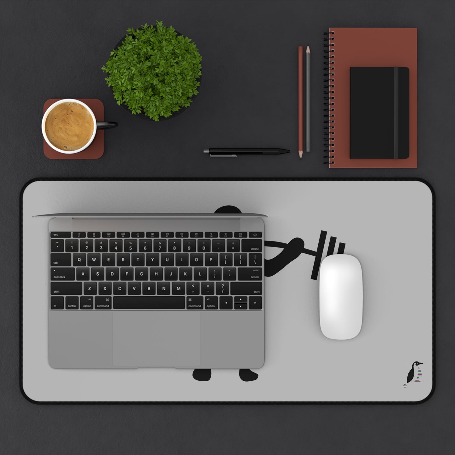 Desk Mat: Weightlifting Lite Grey